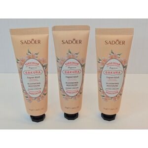 Sadoer Sakura Hand Cream 3pc Set Rejuvenating Moisturizing Cherry Blossom 30g x3